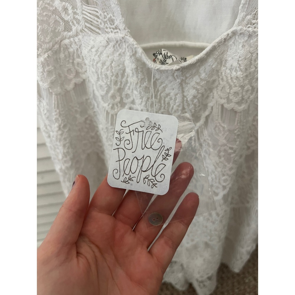 NWT Free People Daydream Mini Dress High Neck Wedding Coquette Feminine Size XS - Picture 4 of 7
